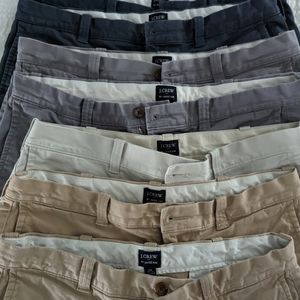 Seven Pairs of JCrew Chino Shorts, 34 waist